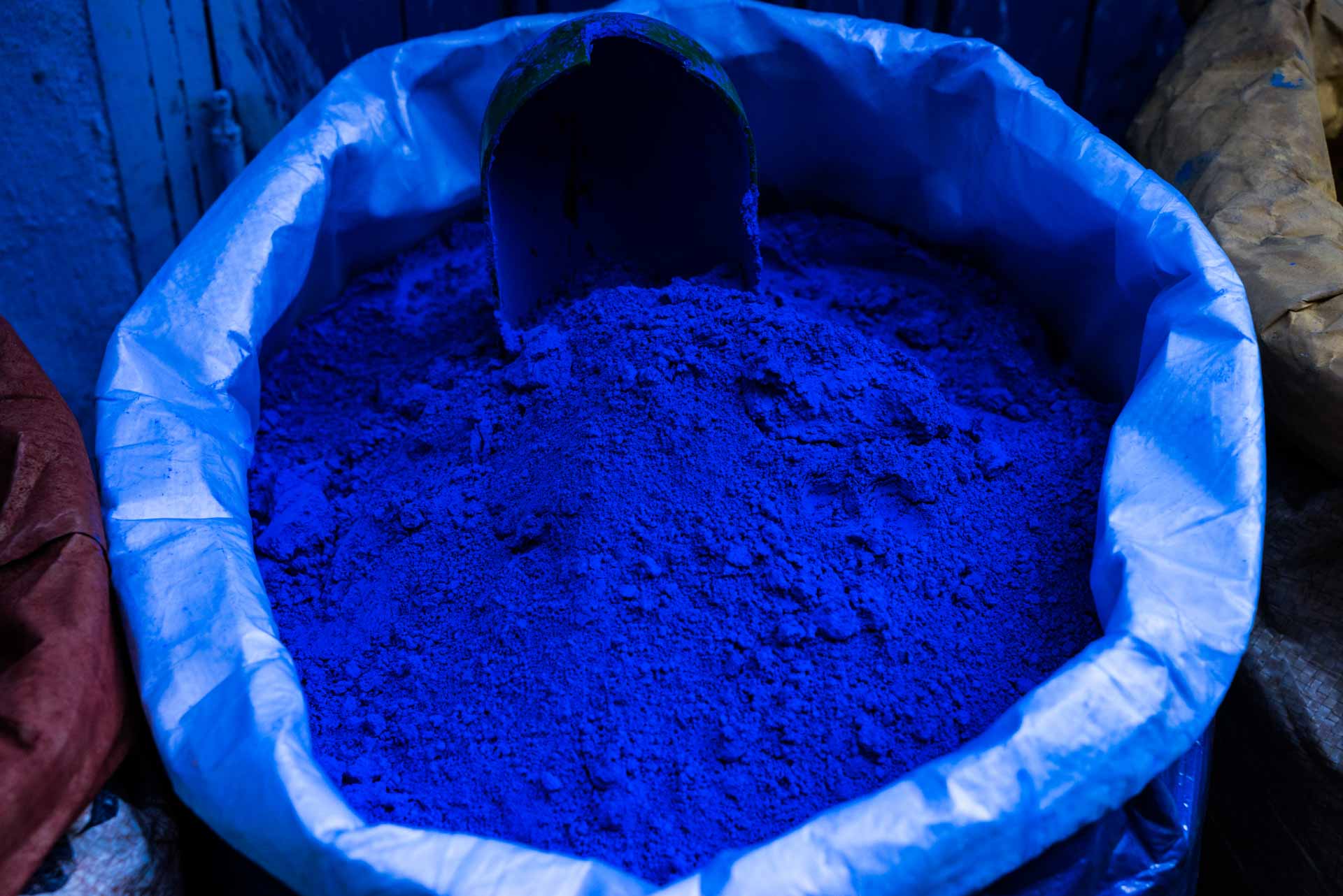 Morocco Chefchaouen blue powder