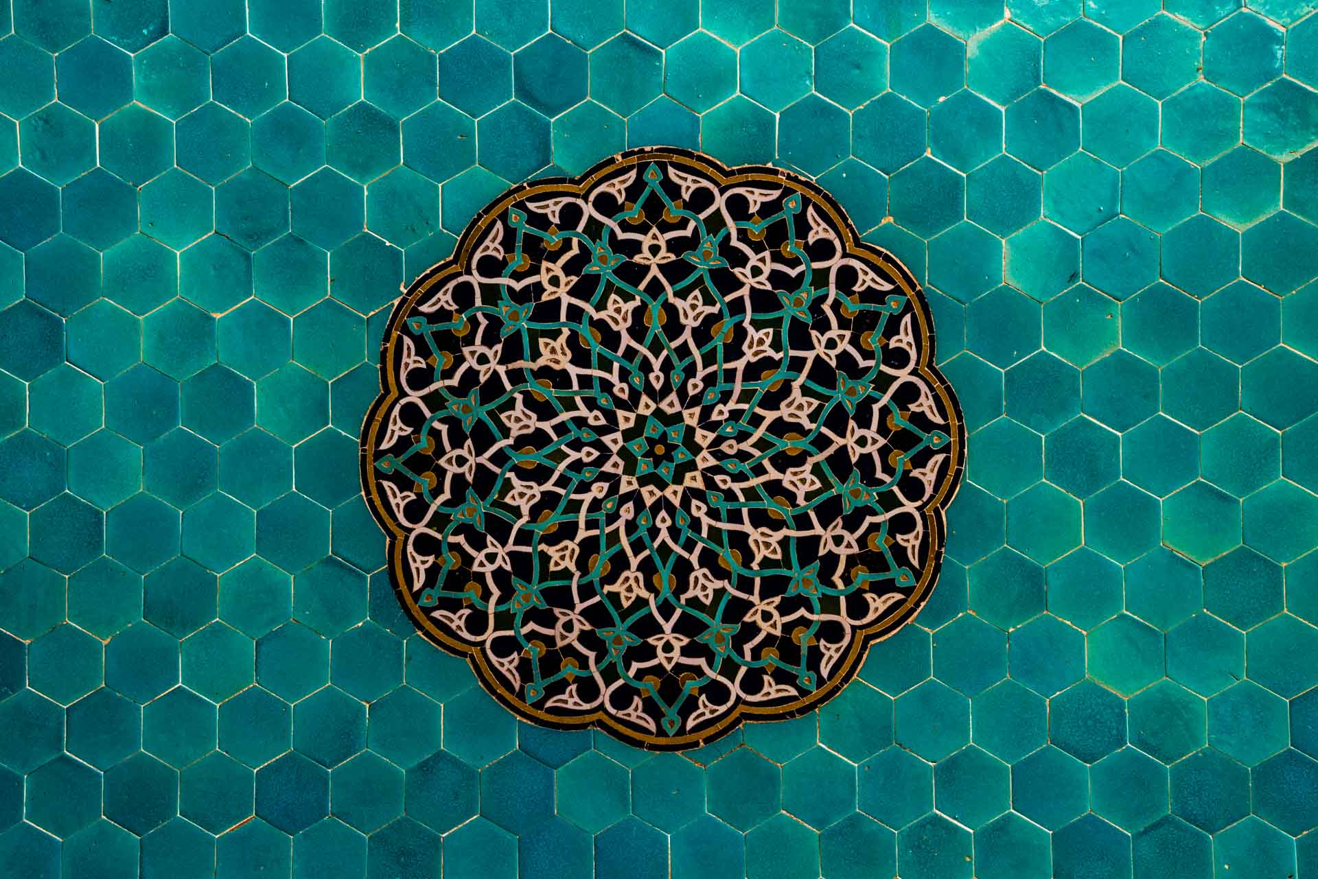 Yazd Jame Mosque tile work