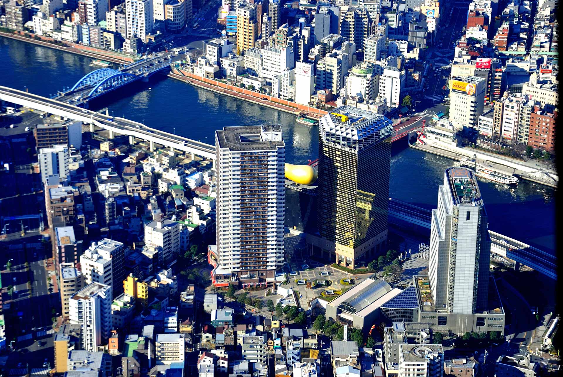 Tokyo, Japan - golden turd from above