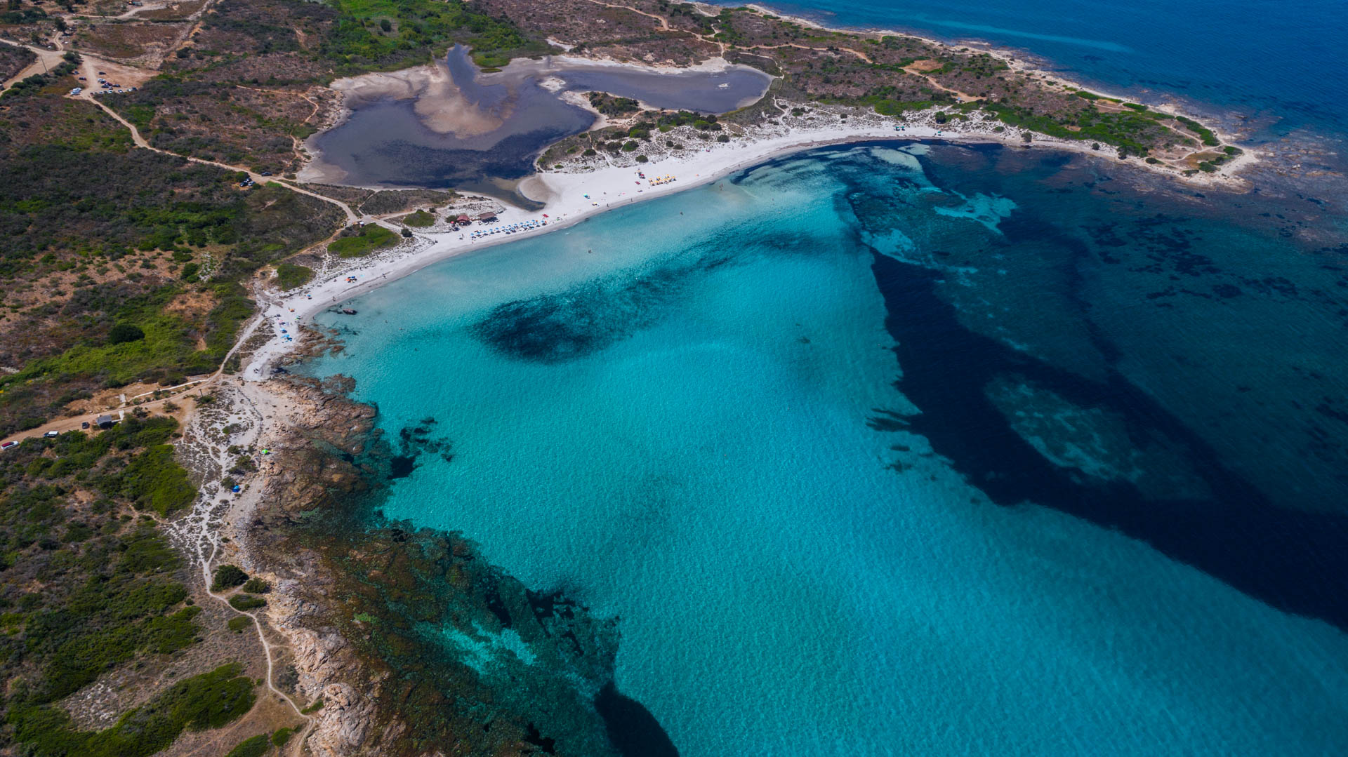 Cala Brandinchi Sardinia Aerial Photography drone Enrico Pescantini