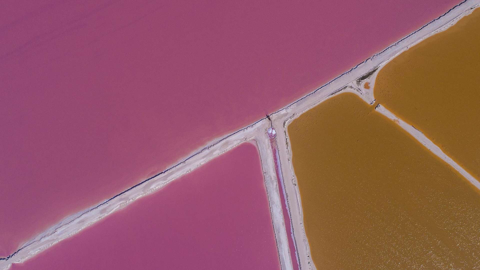 Pink lagoons Las Coloradas Yucatan Mexico Aerial View by drone Enrico Pescantini 1