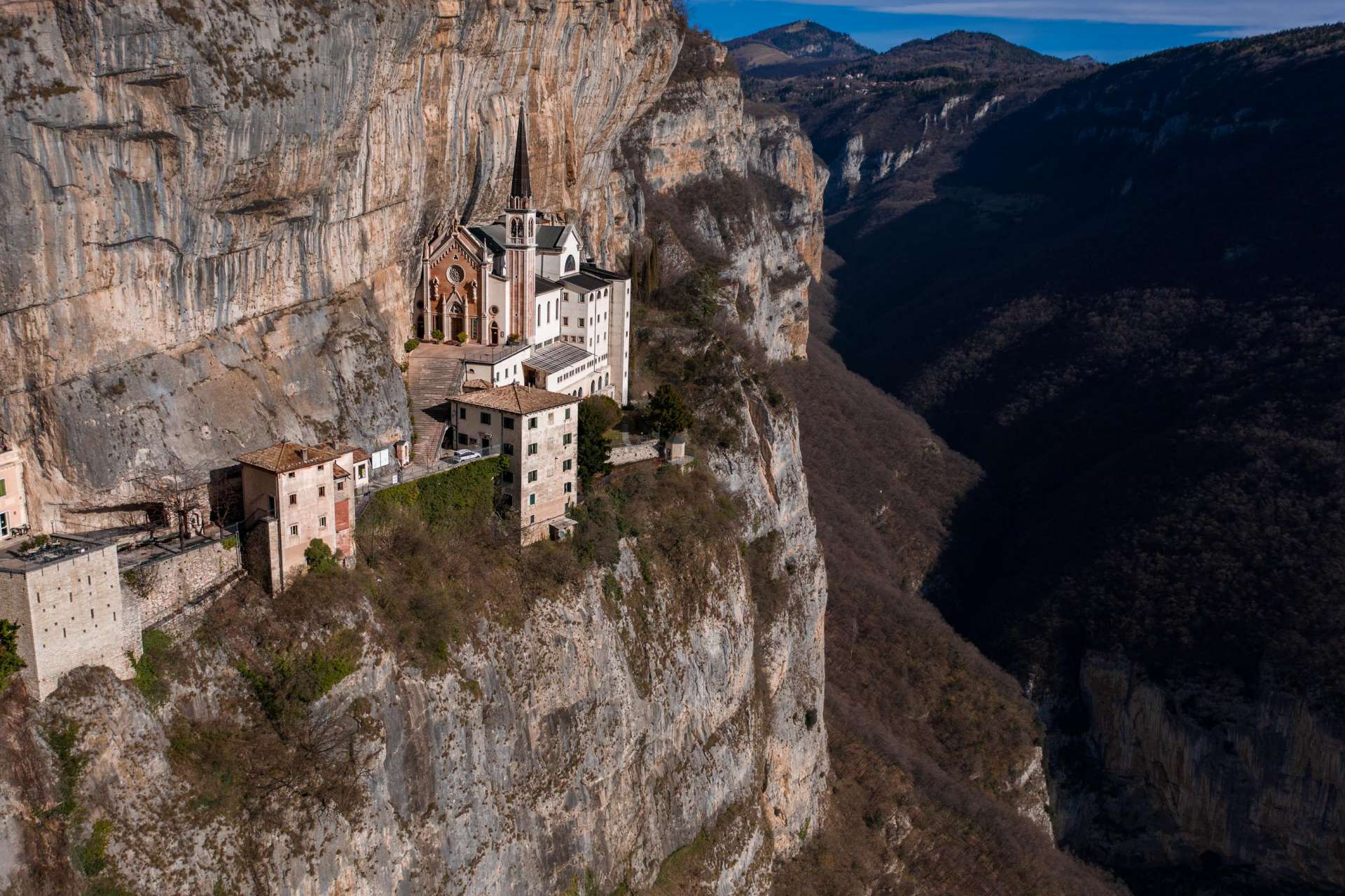 Santuario Madonna della Corona Drone View