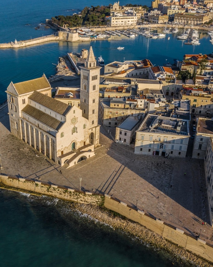 Trani Cathedral Drone Aerial View