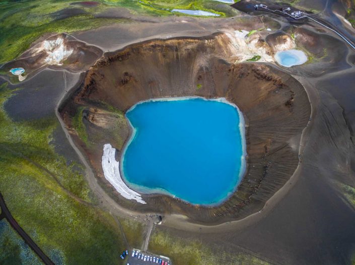Iceland by Drone Krafla Viti