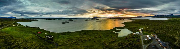 Iceland by Drone Jökulsárlón Panorama Myvatn Panorama