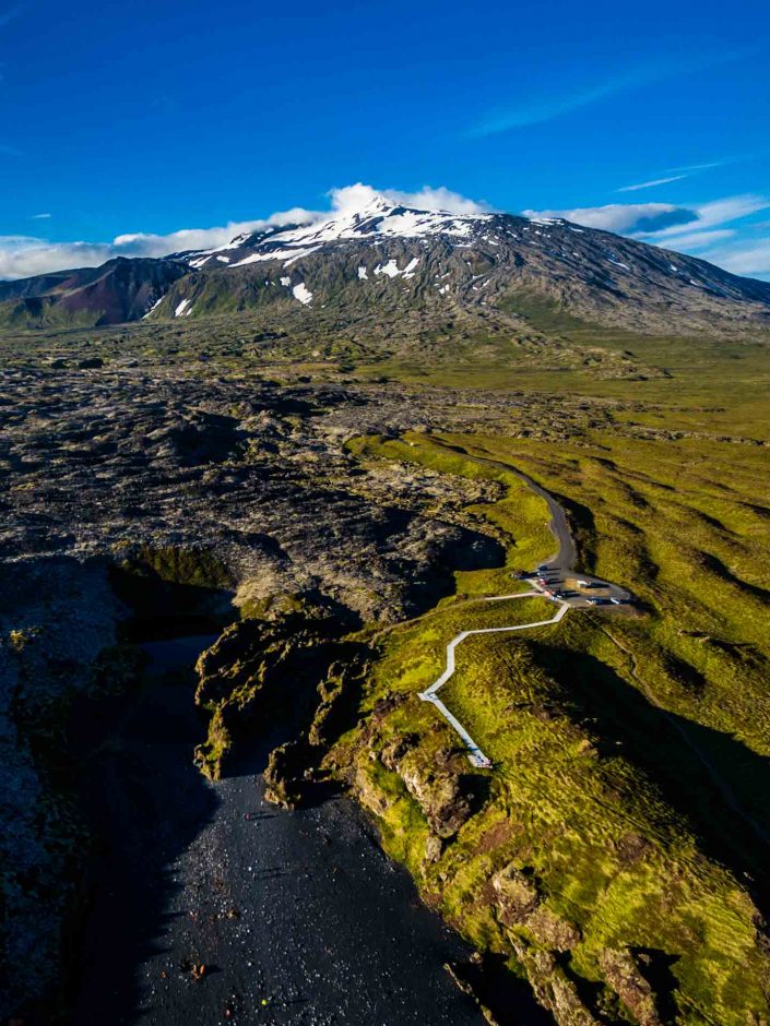 Iceland by Drone Snæfellsjökull Glacier