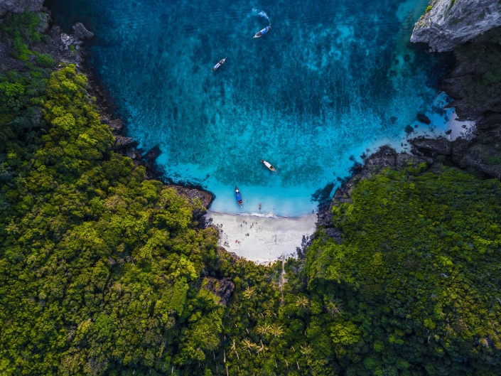 Aerial Photography Mary in the Blue The Jungle Beach