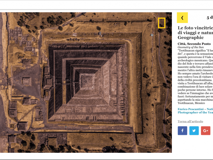 National Geographic Travel Photographer of the year 2018 Cities Winner Geometry of the Sun Enrico Pescantini il post