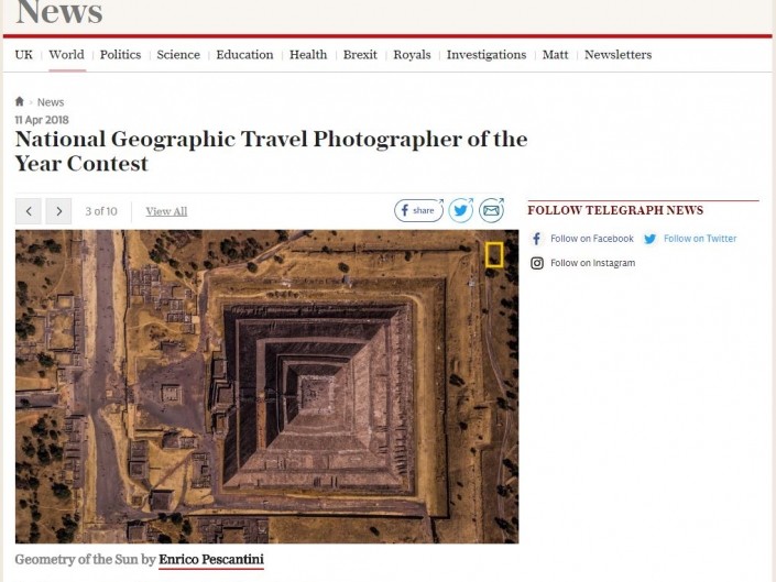 The Telegrapyh National Geographic Travel Photographer of the Year Enrico Pescantini Geometry of the Sun 2018