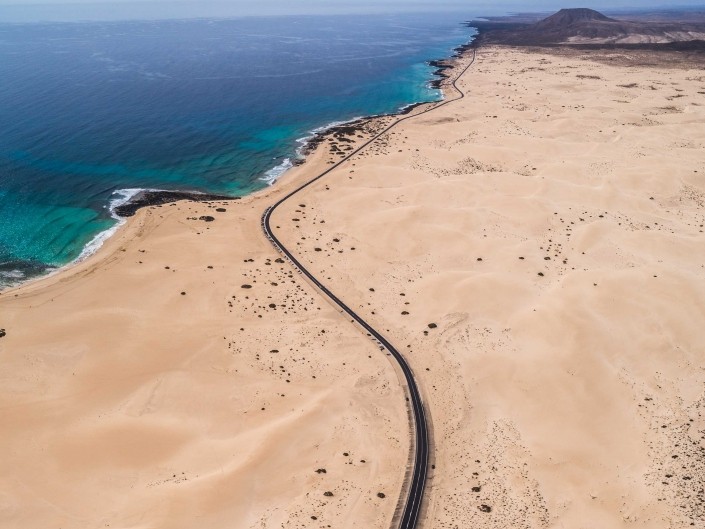 Fuerteventura Corralejo Dunes Park road 2