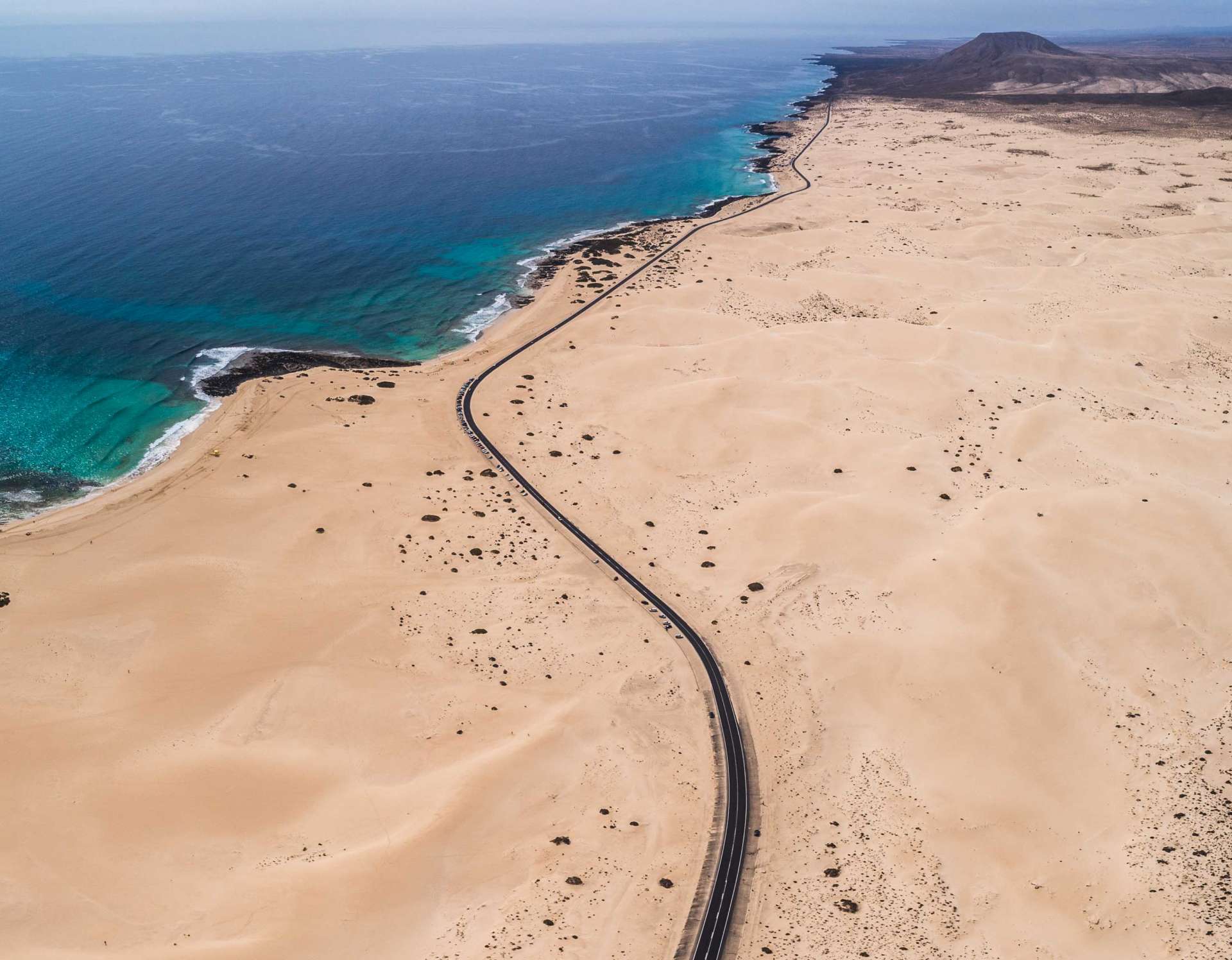 Fuerteventura Corralejo Dunes Park road 2