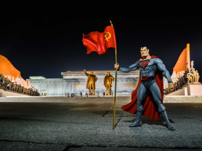 A Red Superhero in North Korea Enrico Pescantini Monumento di Mansu Hill superman in north korea