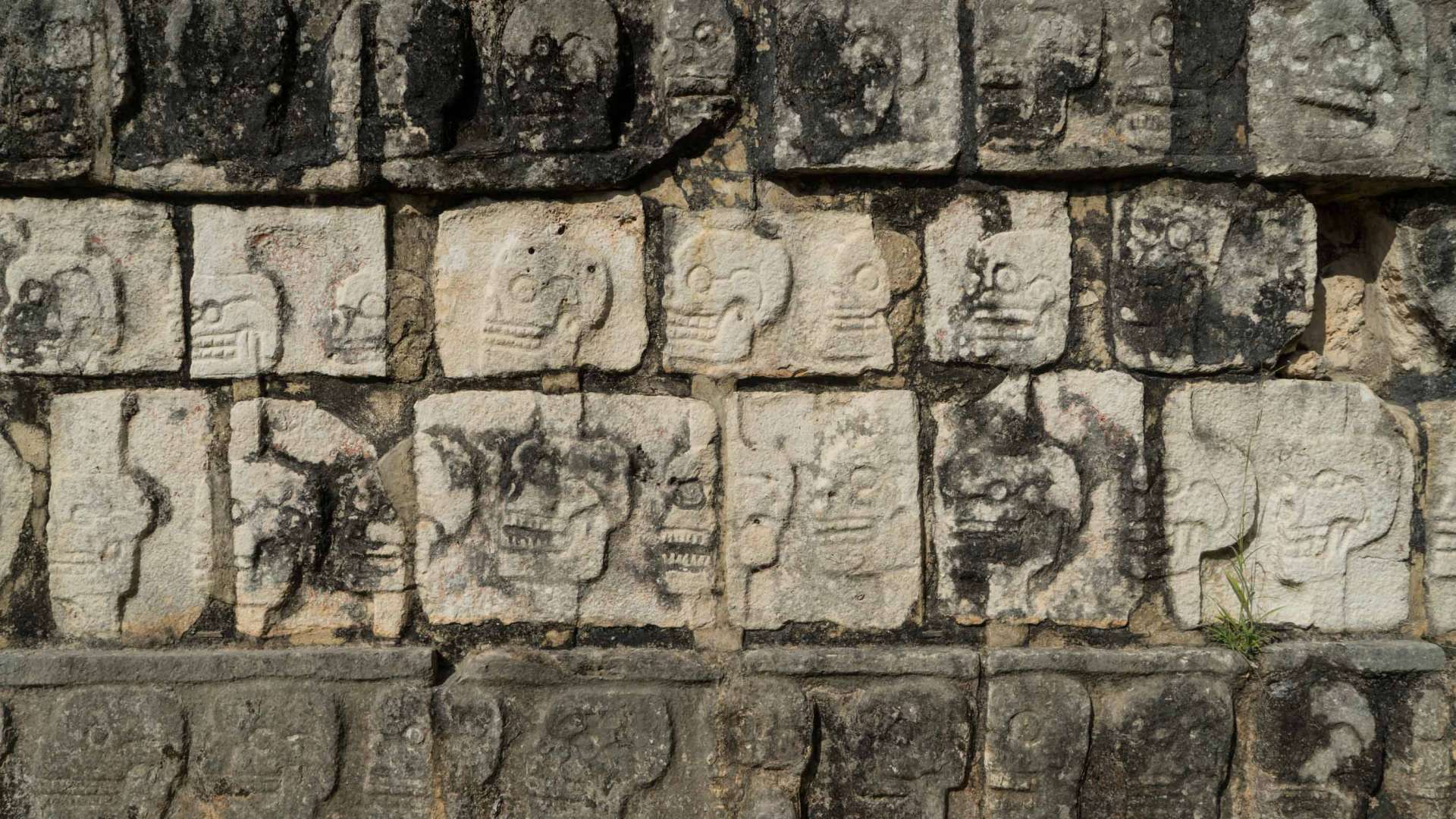 toltec sculptures in chichen itza