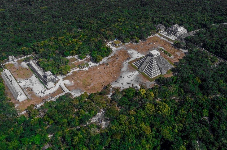 Mayan Age of Empires Chichen Itza by drone aerial shot Enrico Pescantini