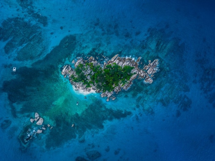 Seychelles Coco Island Isla drone aerial view enrico pescantini from above