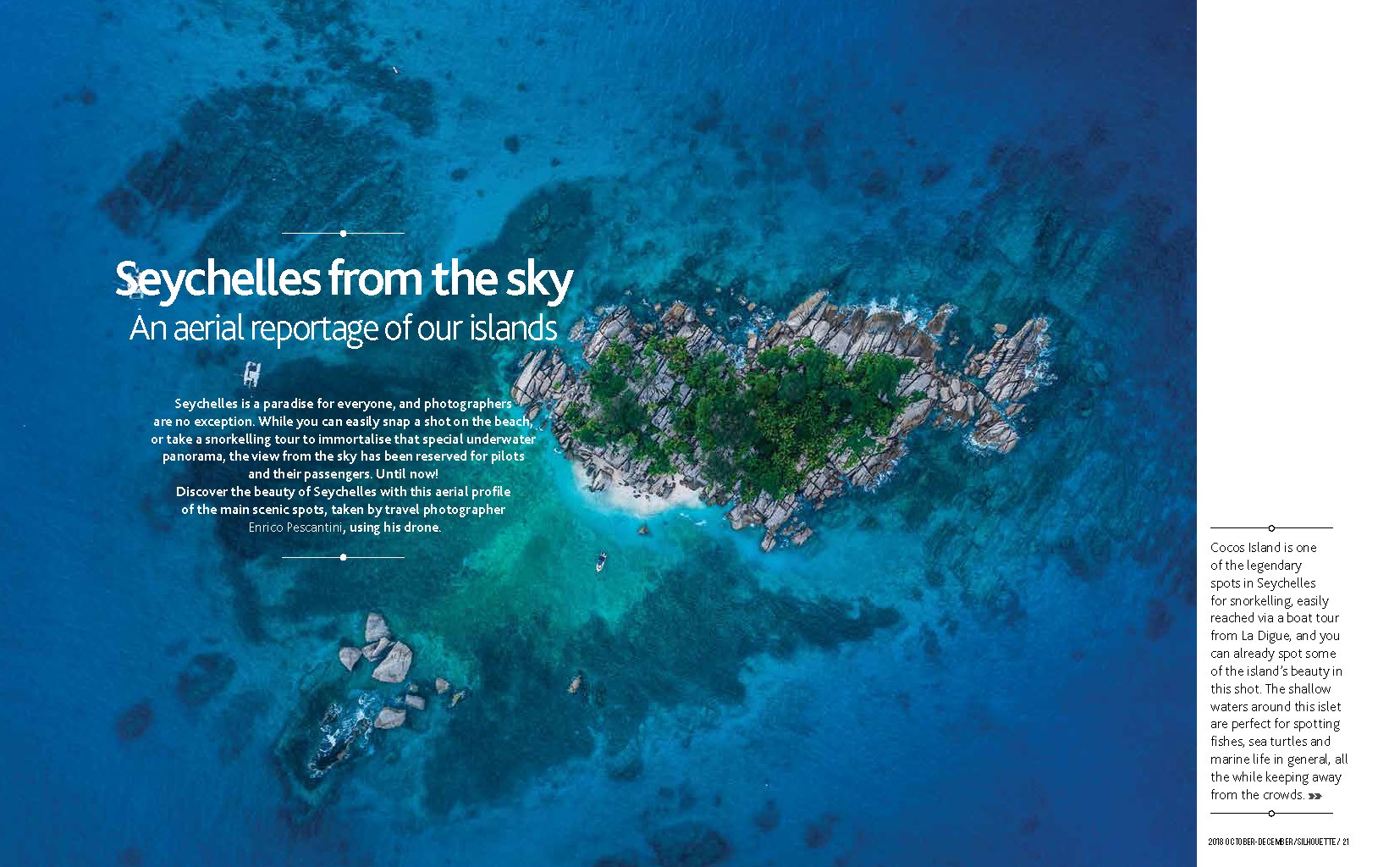 Seychelles From Above Air Seychelles Silhouette inflight magazine drone reportage enrico pescantini
