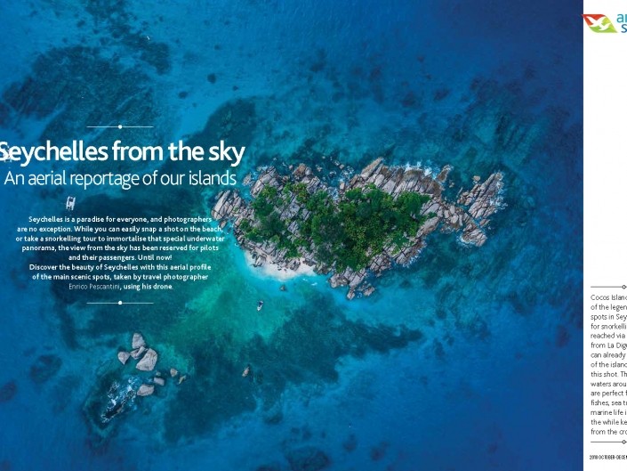Seychelles From Above Air Seychelles Silhouette inflight magazine drone reportage enrico pescantini COVER