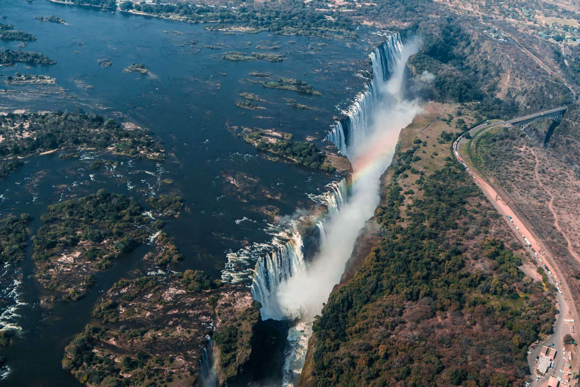 Victoria Falls Zimbawe Enrico Pescantini Flight of Angels Helicopter Tour From Above Aerial