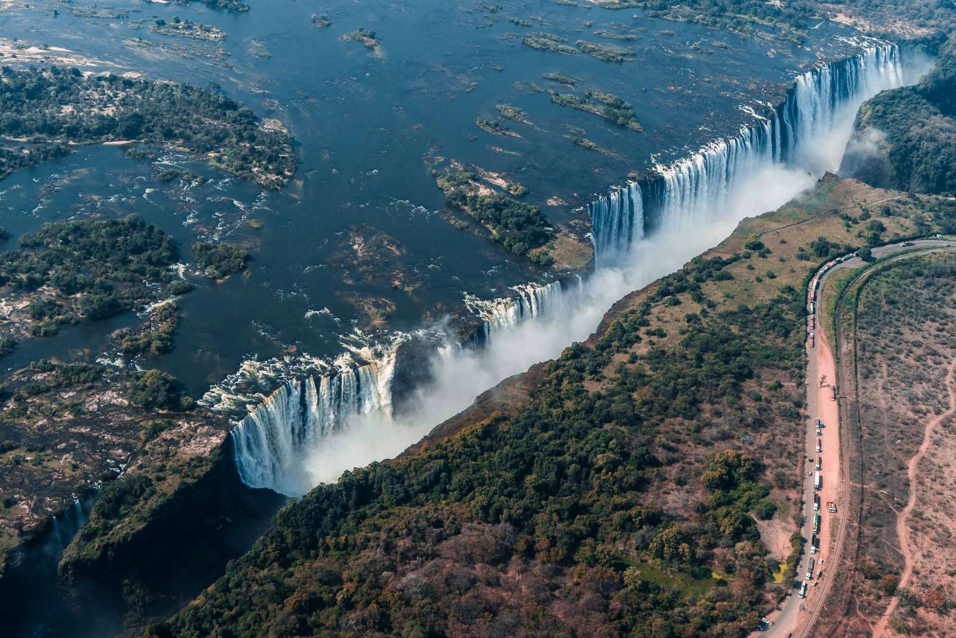 Victoria Falls Zimbawe Enrico Pescantini Flight of Angels Helicopter Tour From Above Aerial 2