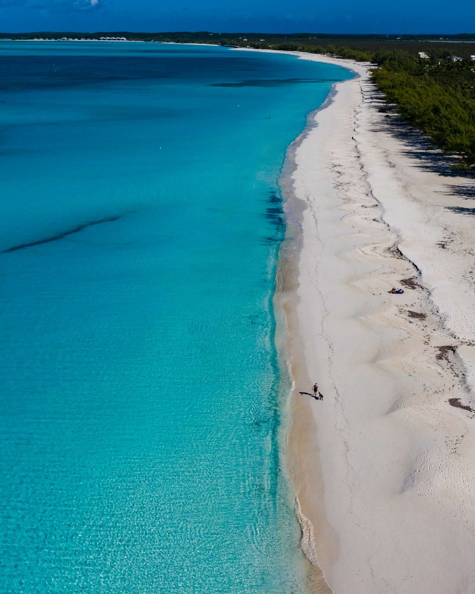 Bahamas Long Island Cape Santa Maria Beach by drone 2