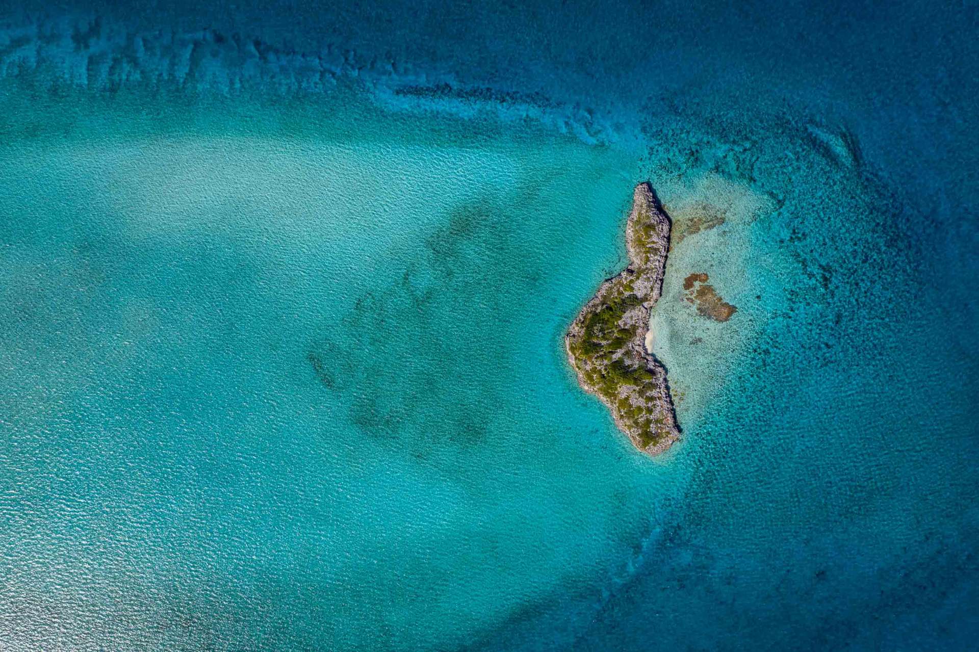 Exuma Cays Bahamas drone aerial view 2