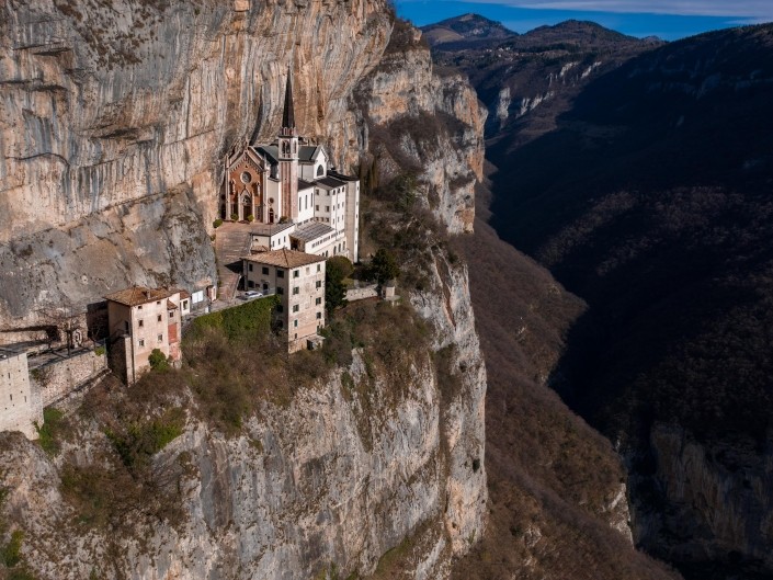 Santuario Madonna della Corona Drone View