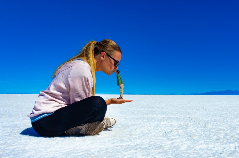 Salar de Uyuni Bolivia world largest salt flat funny photo