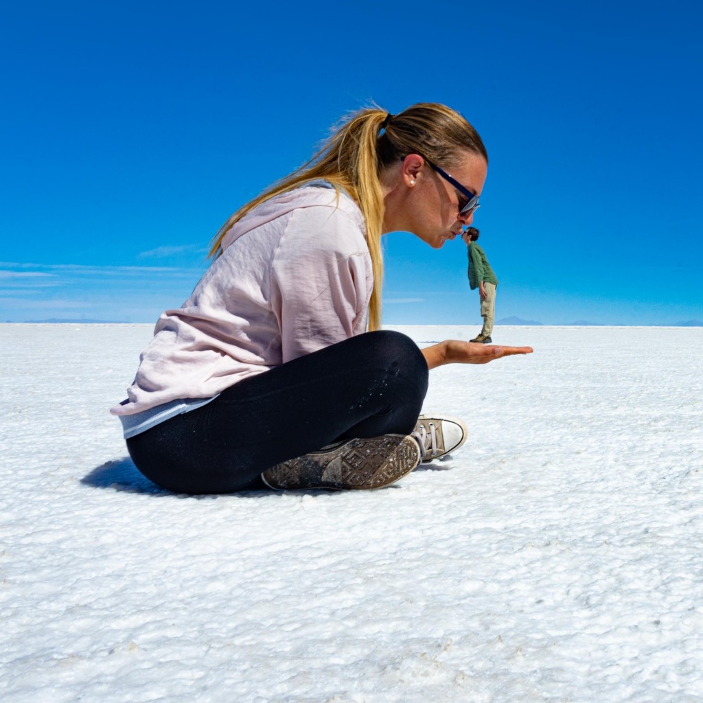 Salar de Uyuni Bolivia world largest salt flat funny photo