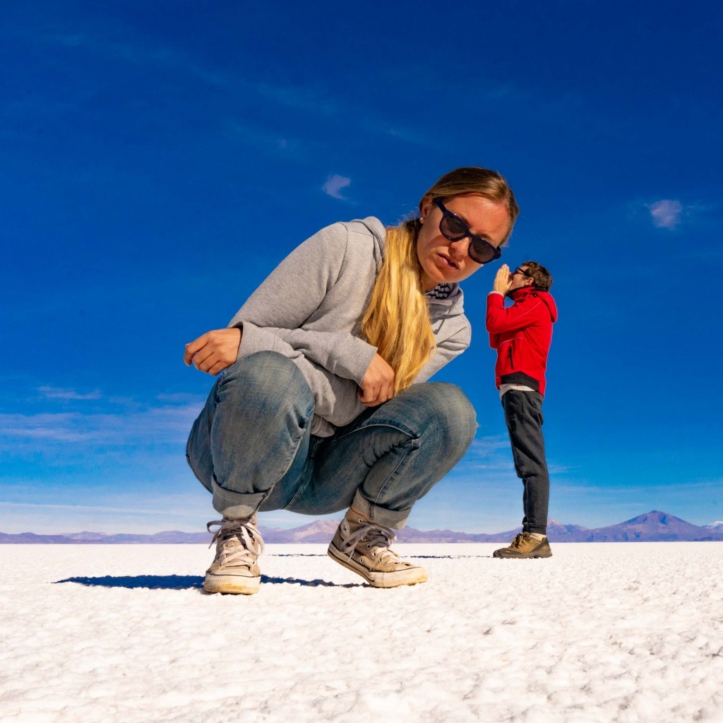 Salar de Uyuni Bolivia world largest salt flat funny photo
