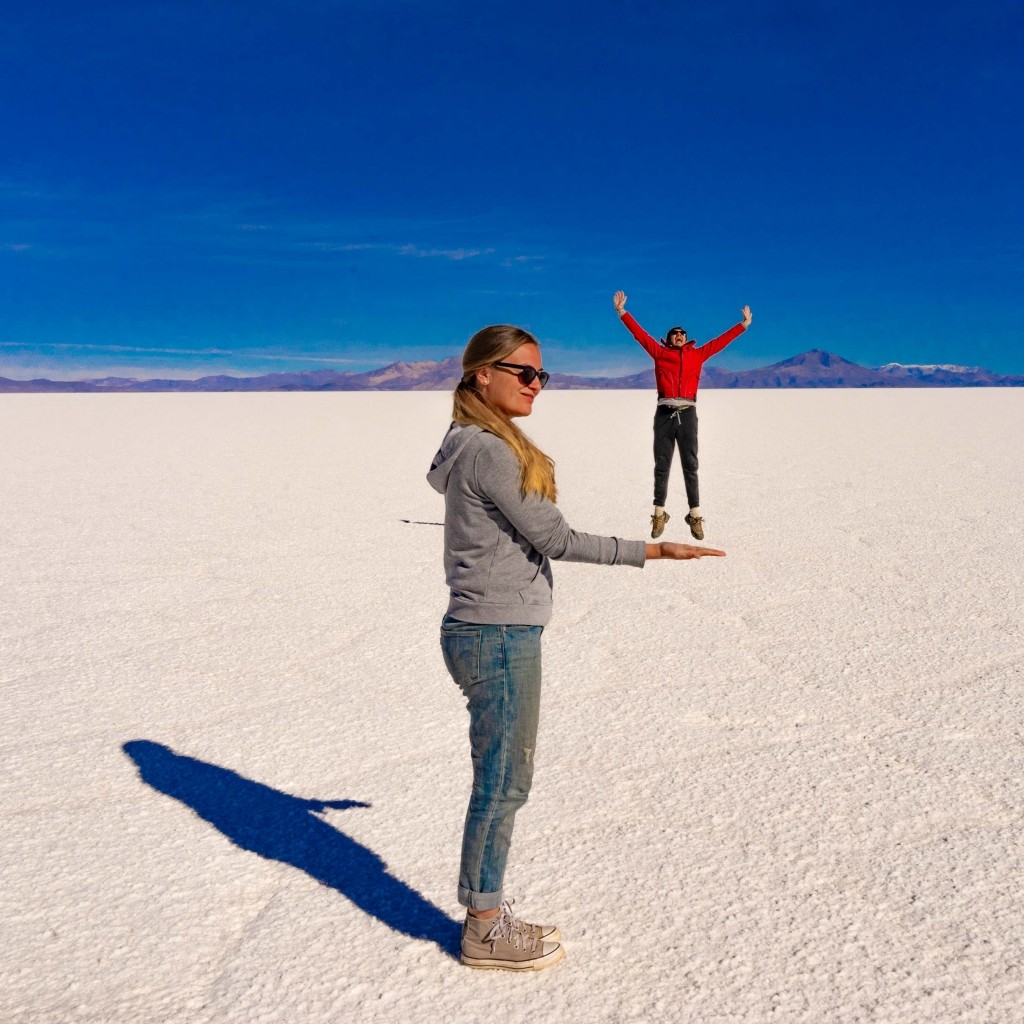 Salar de Uyuni Bolivia world largest salt flat funny photo