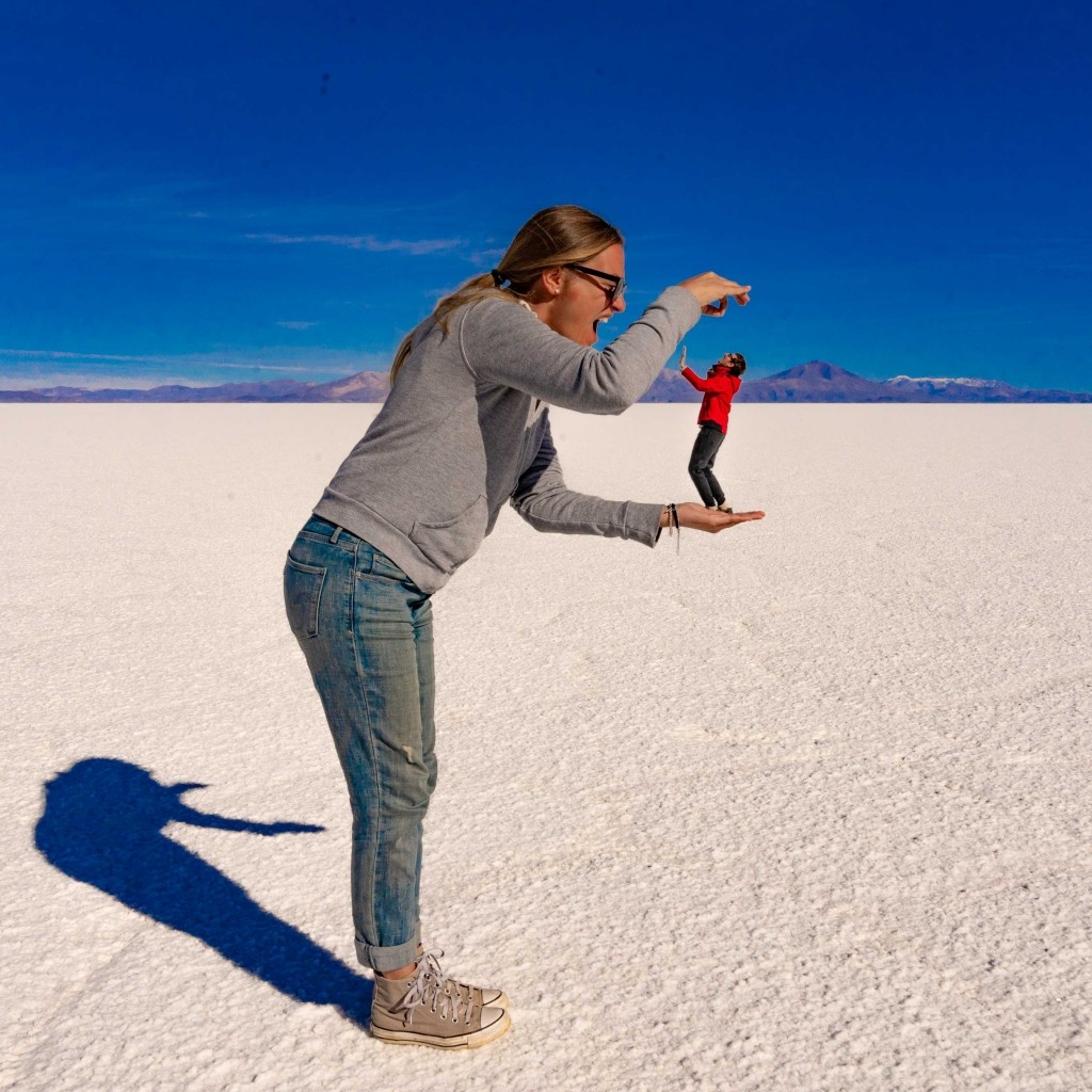 Salar de Uyuni Bolivia world largest salt flat funny photo