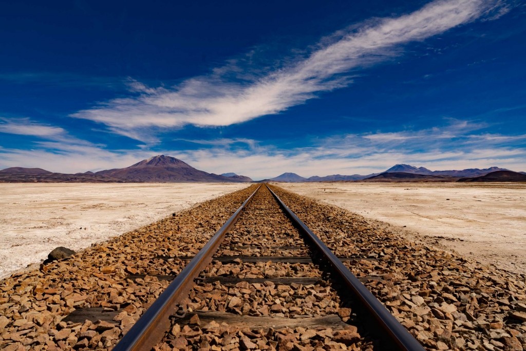 Salar de Uyuni Bolivia world largest salt flat railway