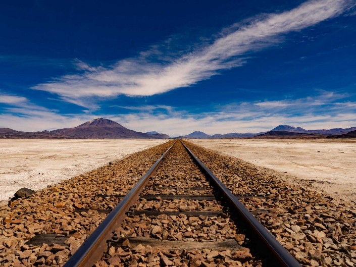 Salar de Uyuni Bolivia world largest salt flat railway