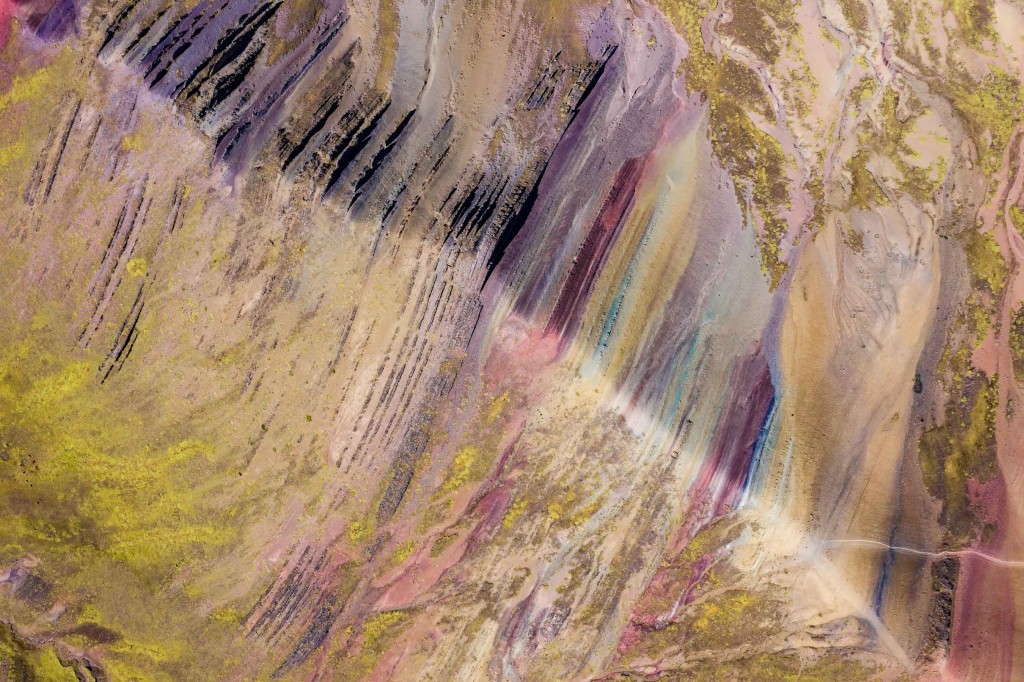 Palcoyo Rainbow Mountain Cusco Peru Aerial Drone 2