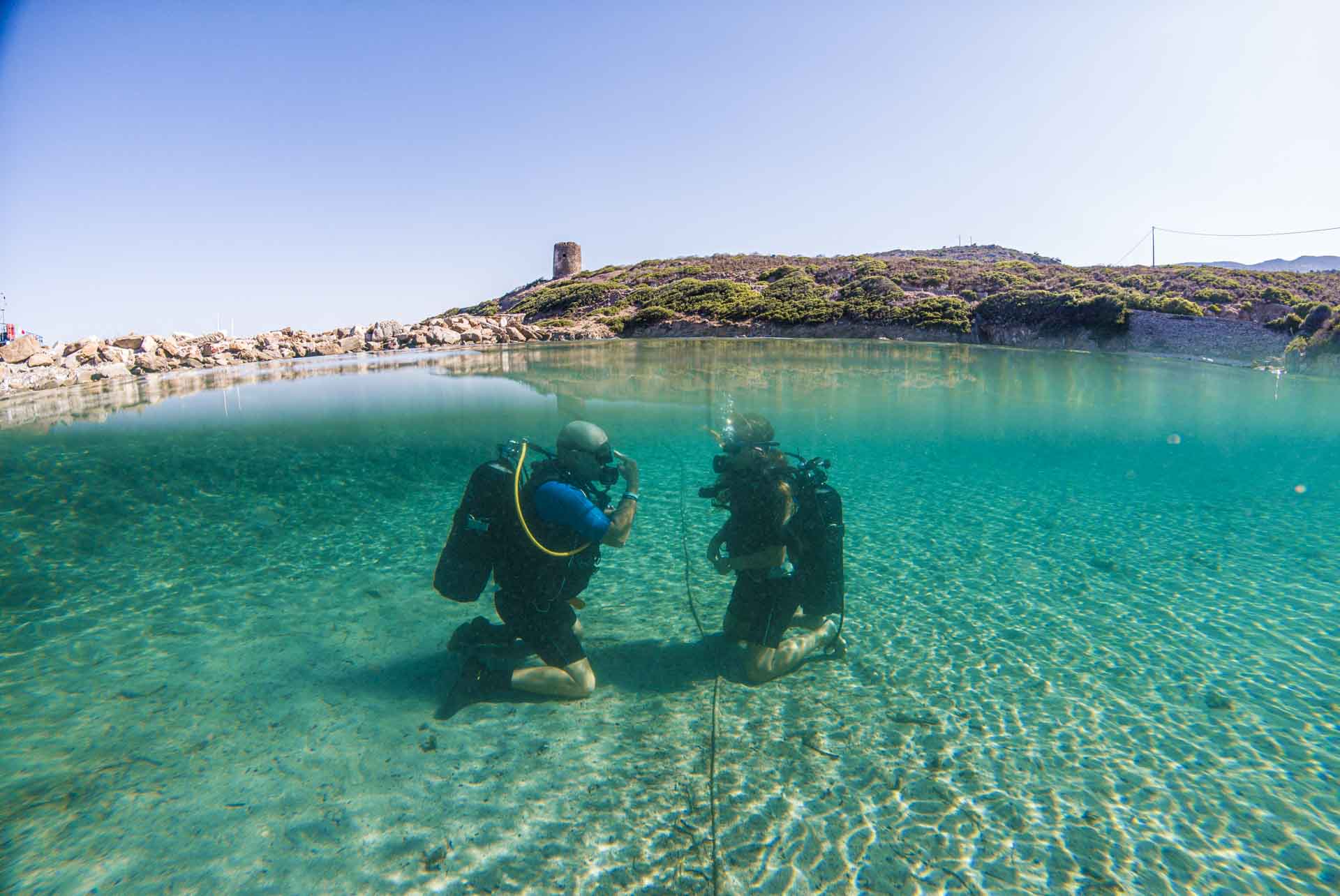 scuba diving lessons asinara