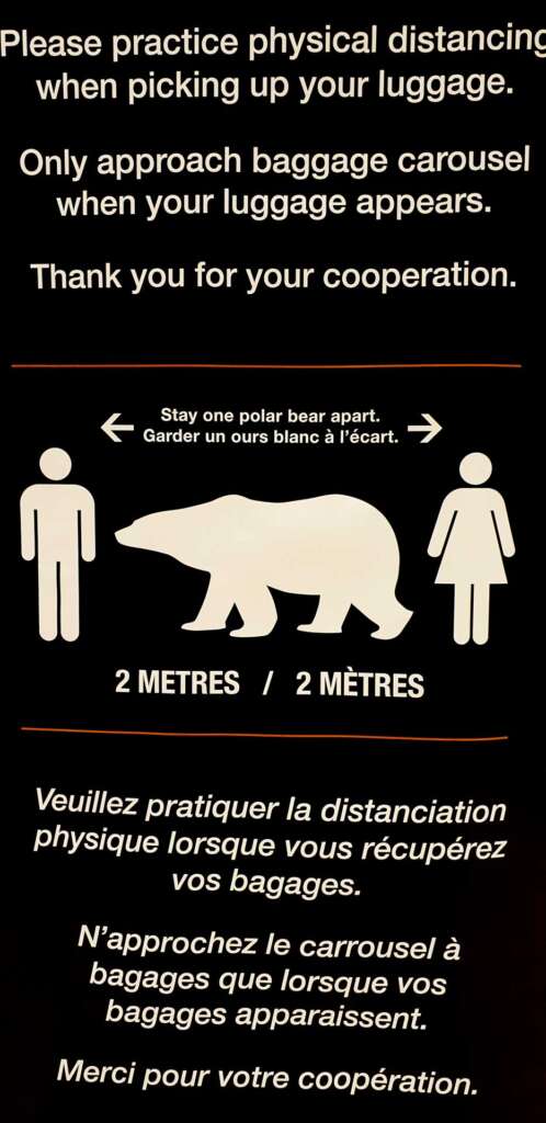 churchill manitoba canada polar bear warning sign