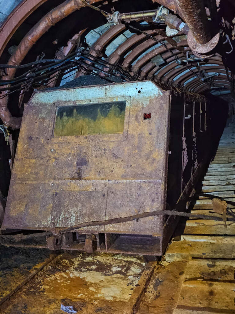 cart used by miners in pyramiden