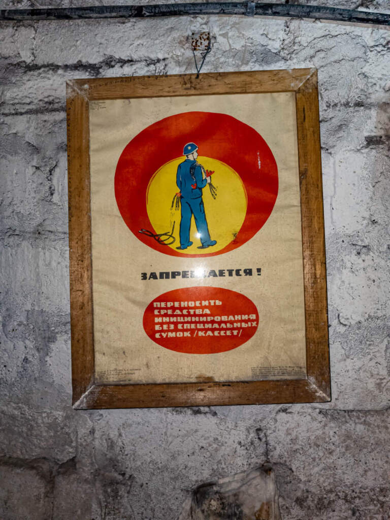 inside pyramiden - security posters