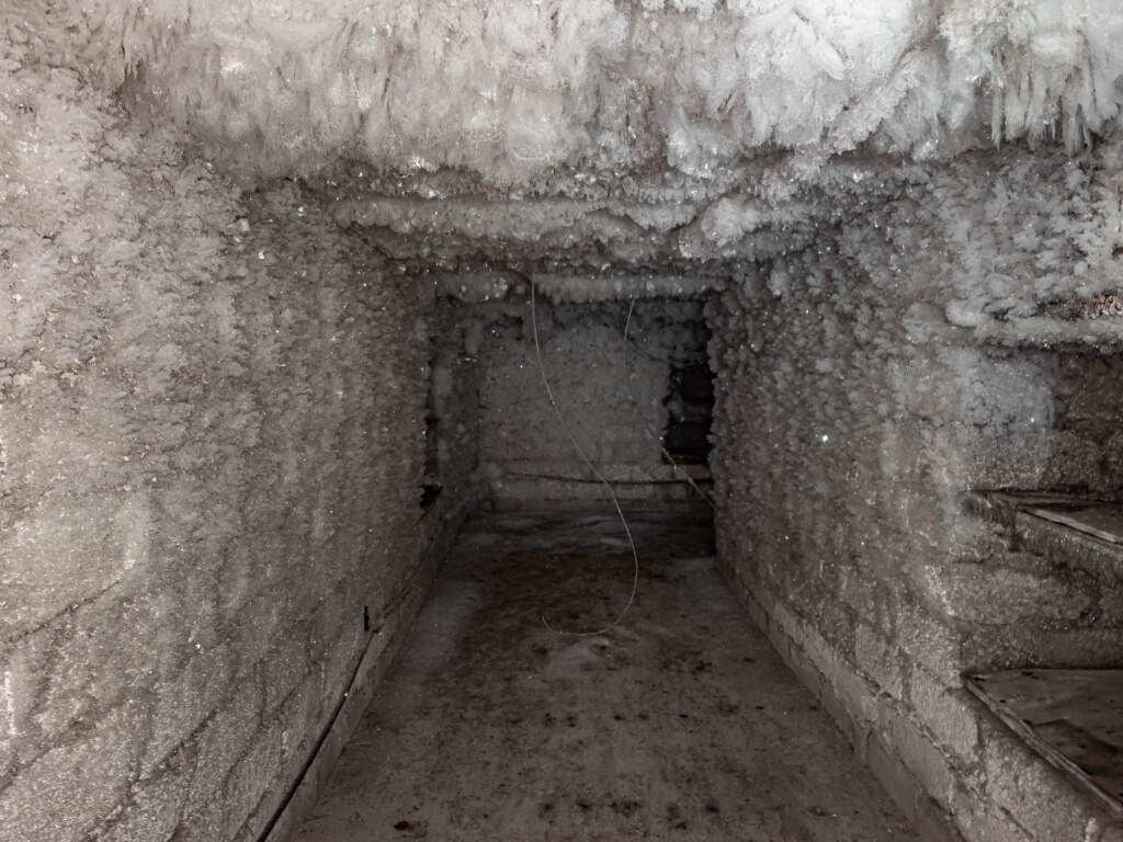 Pyramiden Coal mine - iced corridor